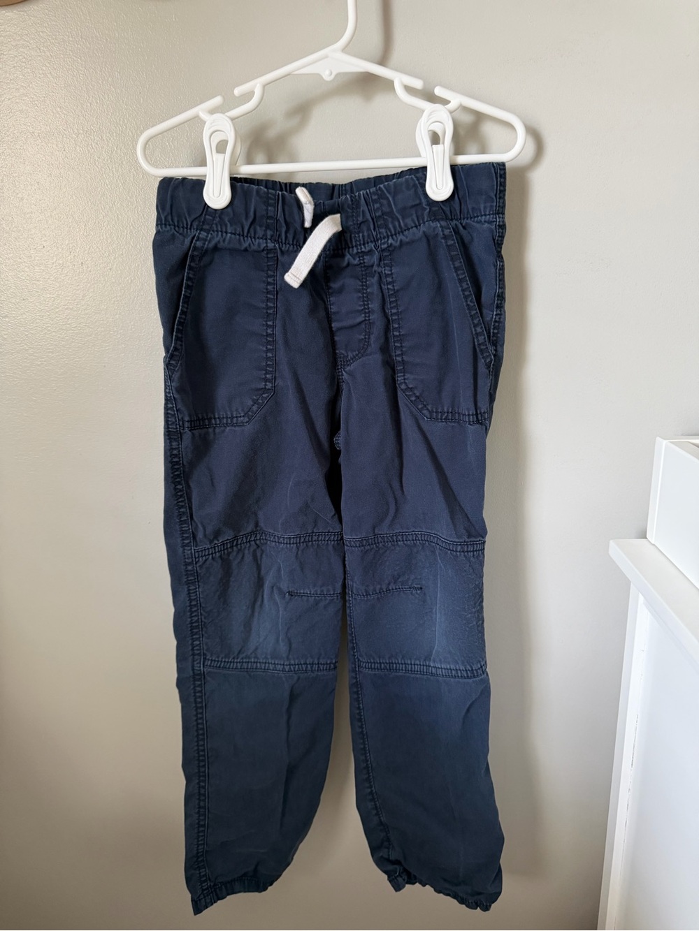 Cat & Jack Boys Blue Cotton Jogger Pants XS (4/5) Straight Fit Drawstring